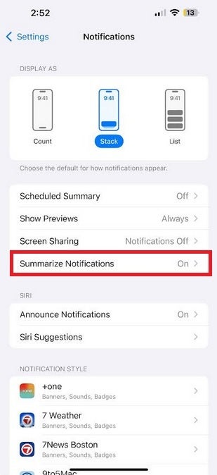 Apple iPhone users can disable the notification summaries. | Image credit-PhoneArena - Apple Intelligence continues to deliver fake news to iPhone users but you can turn this feature off