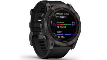 Garmin Fenix 7X Solar on a white background.